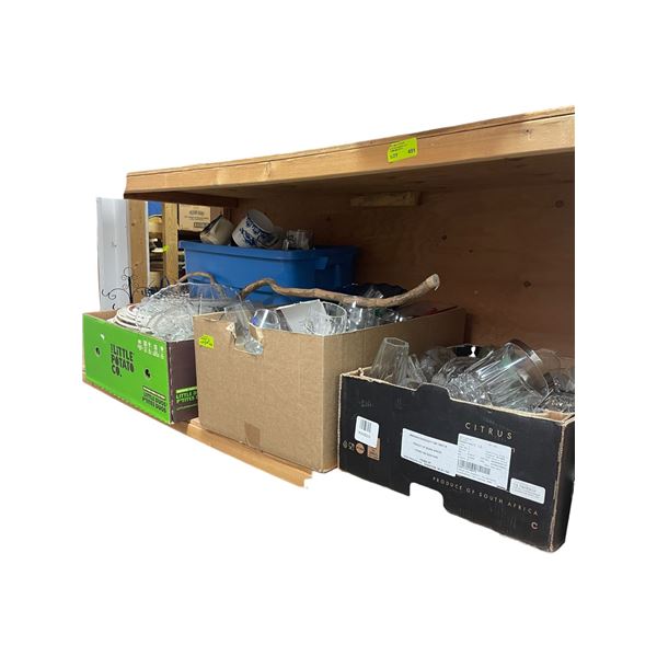 Shelf Lot: Mugs, Plates, Crystal and More