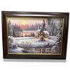 Image 1 : Large Framed Original Landscape Print Artist Signed 44x32"