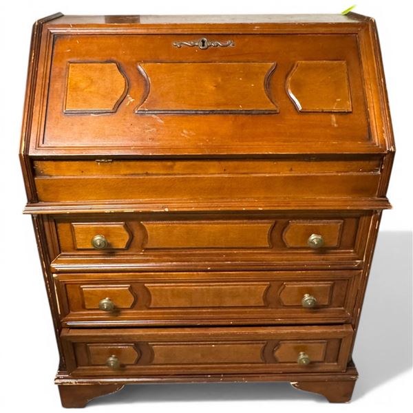 Wooden Drop-Front Secretaire Desk 27x5X34"