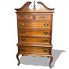 Image 1 : Gibbard Solid Cherry Highboy Chest of Drawers with a Bonnet Top & Queen Anne Style Legs 39.5x19x72"