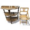 Image 2 : Children's Folding Chair and Demilune Side Table 22x9.5x24"