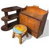 Image 1 : 3 Piece Furniture Lor: Duck Stool, Book Shelf and Cabinet