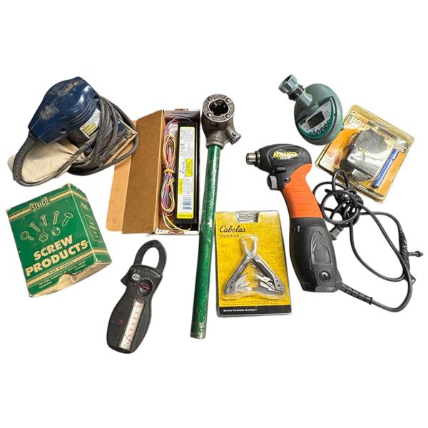 Assorted Tool Lot: Hand Tools and Hard Ware