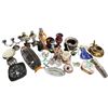 Image 1 : Assorted Decorative Collectables: Brass, Stained Glass, Altimeter Clock, Glass and More