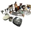 Image 3 : Assorted Decorative Collectables: Brass, Stained Glass, Altimeter Clock, Glass and More