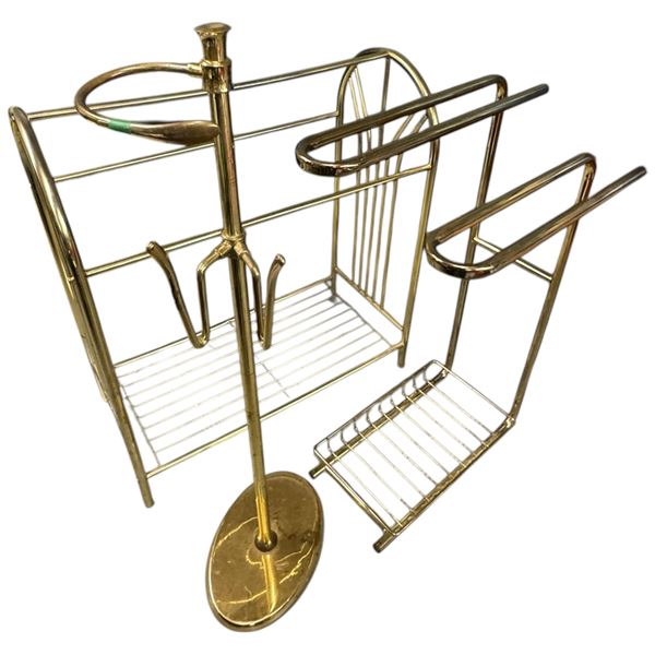 Brass and Brass Tone Bathroom Towel Racks