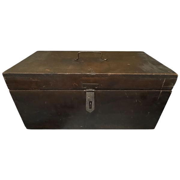 Antique Wooden Tool Box 18x9x9"