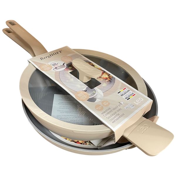 New Old Stock Beghoff Non Stick 10 1/4" Pan 2.8l Saute Pan and 12" Frying Pan