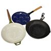 Image 1 : 2 Cast Iron Pans 9.5" One Marked Smart Also 2 Enameled Pans