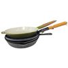 Image 2 : 2 Cast Iron Pans 9.5" One Marked Smart Also 2 Enameled Pans