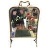 Image 1 : Vintage Mirrored Brass Fireplace Screen