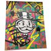 Image 1 : Graffiti Art Monopoly Man Original Art 24x34" Signed JK 2021