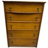 Image 1 : Mid Century Oak Chest of Drawers 30x17x39"