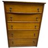Image 4 : Mid Century Oak Chest of Drawers 30x17x39"