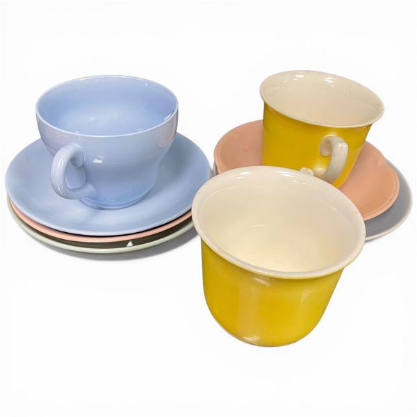 Pastel Cups and Saucers