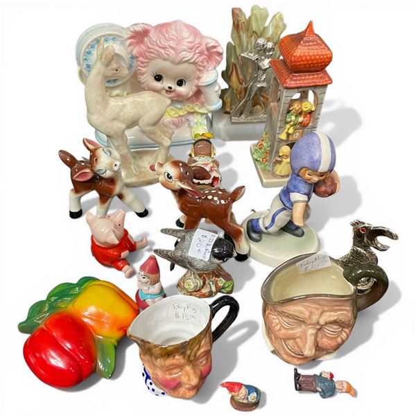 Decorative Collectables: Porcelain, Japan, Toby Mugs, Chalkware and More