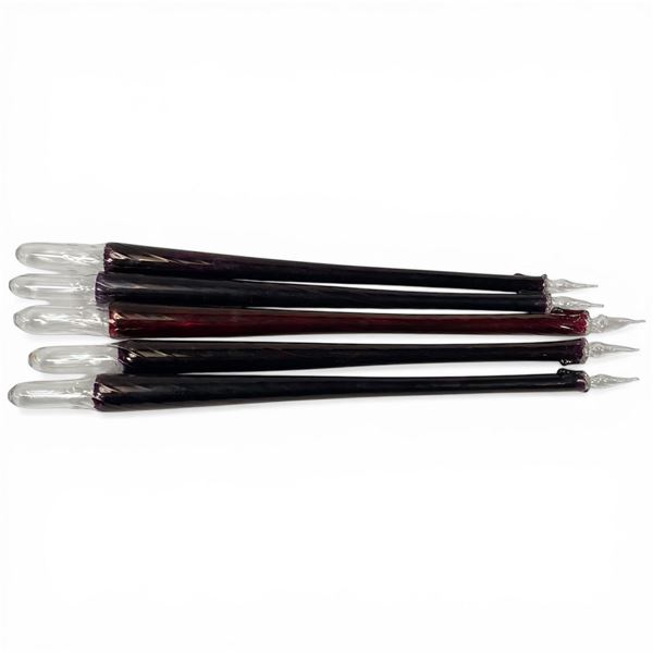 Art Glass Purple  Hollow Candles 17" Long