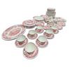 Image 4 : Woods & Sons Burslem Seaforth Pink Transfareware Approxiamtely 85 Pieces Shows Some Wear