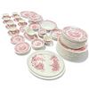 Image 5 : Woods & Sons Burslem Seaforth Pink Transfareware Approxiamtely 85 Pieces Shows Some Wear
