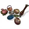 Image 1 : Medley of Assorted Vintage Glass Pieces: Carnival Glass, Depression Glass and More 12 Pieces