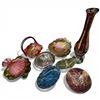 Image 2 : Medley of Assorted Vintage Glass Pieces: Carnival Glass, Depression Glass and More 12 Pieces