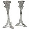 Image 3 : Pinwheel Crystal Candlestick Holders, S&P Shakers and Pair of Floral Candle Holders
