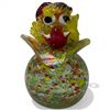 Image 3 : Murano Style Handblown Art Glass Clowns 6.5" Tall and Small Art Glass Heart