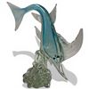 Image 2 : Murano Style Art Glass Marlin Sculpture Figurine 12.5" Tall