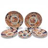 Image 1 : Set of 5 Vintage Japanese Imari Ceramic Plates 12.5" and 10" Diameters