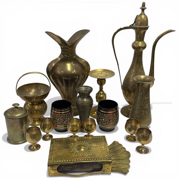 Large Collection Brass Decorative Collectable Pieces