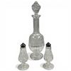 Image 1 : Waterford Curraghmore Pattern Crystal Decanter 15" Tall and Pair of Lismore Pattern S&P Shakers