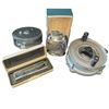 Image 1 : Men's Lot: Casting Reel, Fly Fishing Reel, Harmonica and Vintage Lighter