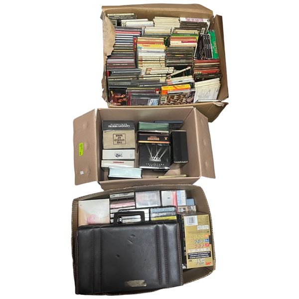 Large Collection of Dvd'd Cd's and Cassette Tapes
