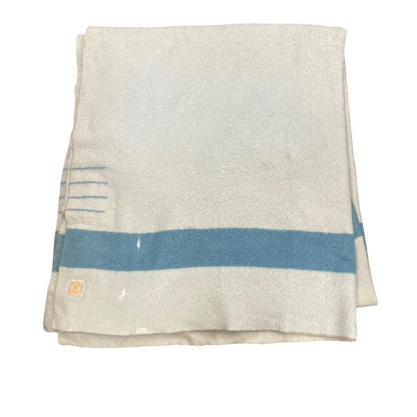 Vintage Hudson's Bay Blue Four-Point Blanket
