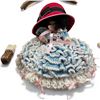 Image 1 : Vintage Bed Doll with Crocheted Dress * 14" Tall X 15" Diameter