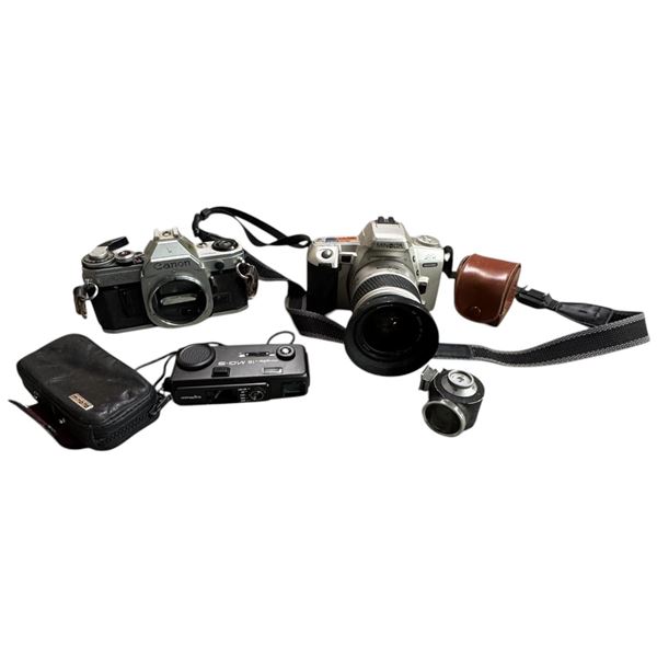 Camera Lot: Minolta ST Si, Minolta-16 Mgs and Canon AE-1