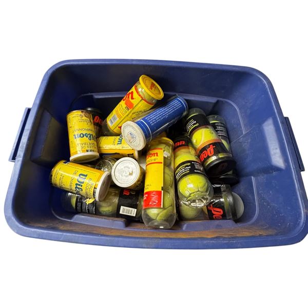 Lot of Tennis Balls and Raquet Balls