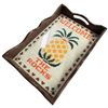 Image 2 : Pineapple Needlepoint Welcome Tray 19.5x13"