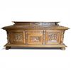 Image 1 : Renaissance Style Sideboard Crafted from Oak & with Detailed Hand-Carved Figures & Scenes 100x24x43"