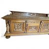 Image 3 : Renaissance Style Sideboard Crafted from Oak & with Detailed Hand-Carved Figures & Scenes 100x24x43"