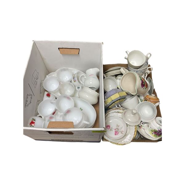 Vintage Federal Snack Sets in Chalet & Rosecrest Pattern Plus Assorted Bone China Items