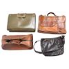 Image 1 : Vintage Overnight Bag, Leather Purse & 2 Leather Briefcases