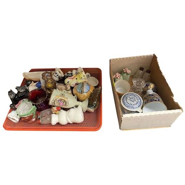 Shelf Lot of China, Porcelain and Ceramic Household DÃ©cor