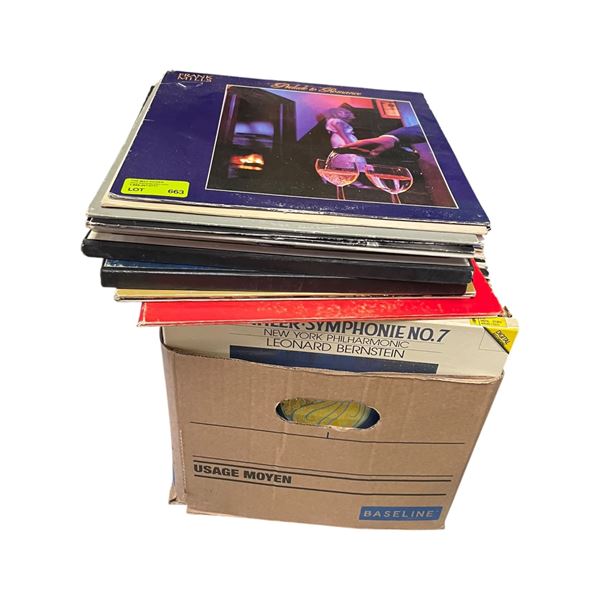 Box of Vintage LP Records