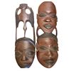 Image 2 : Carved African Masks & Ornaments (Largest is a wall mask: 6" x 15" tall)