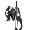 Image 3 : Carved African Masks & Ornaments (Largest is a wall mask: 6" x 15" tall)