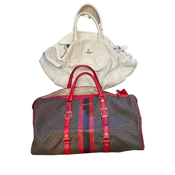 White Vivenne Westwood Satchel & Michael Kors Weekender Bag * Preowned