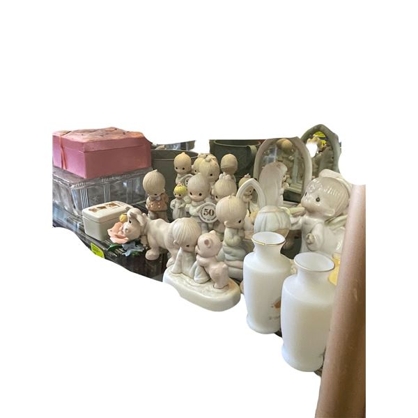 Group of Johnathan David Figurines and Vintage Housewares