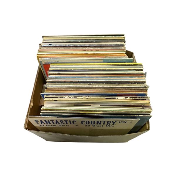 Box of Vintage LP Records