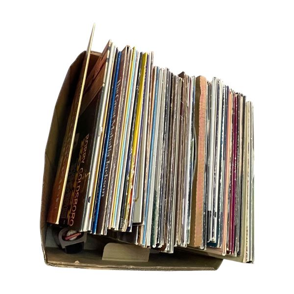 Box of Vintage LP Records